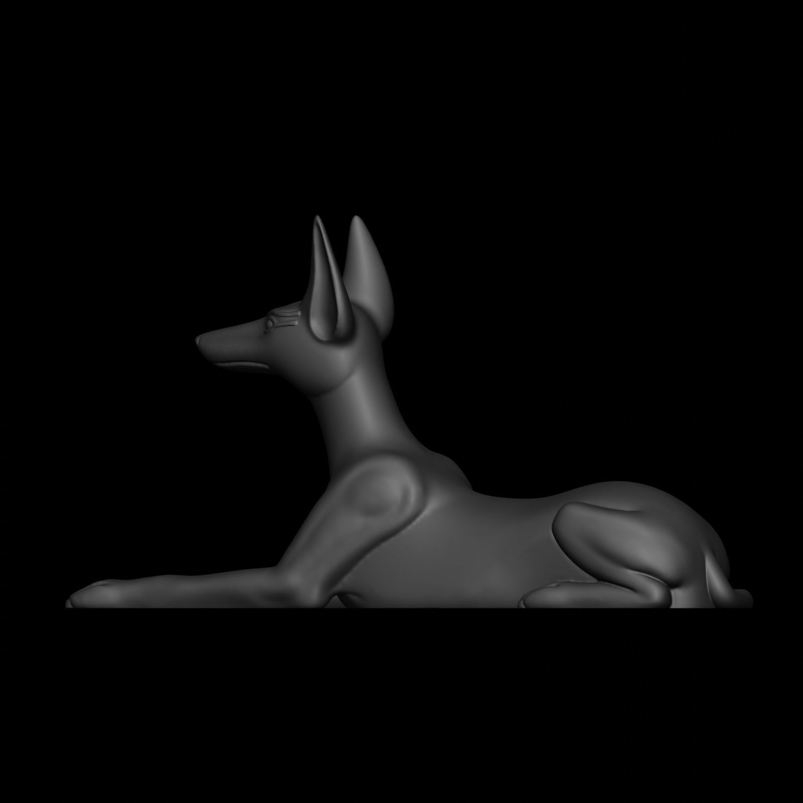 Anubis dog 3D print model_30
