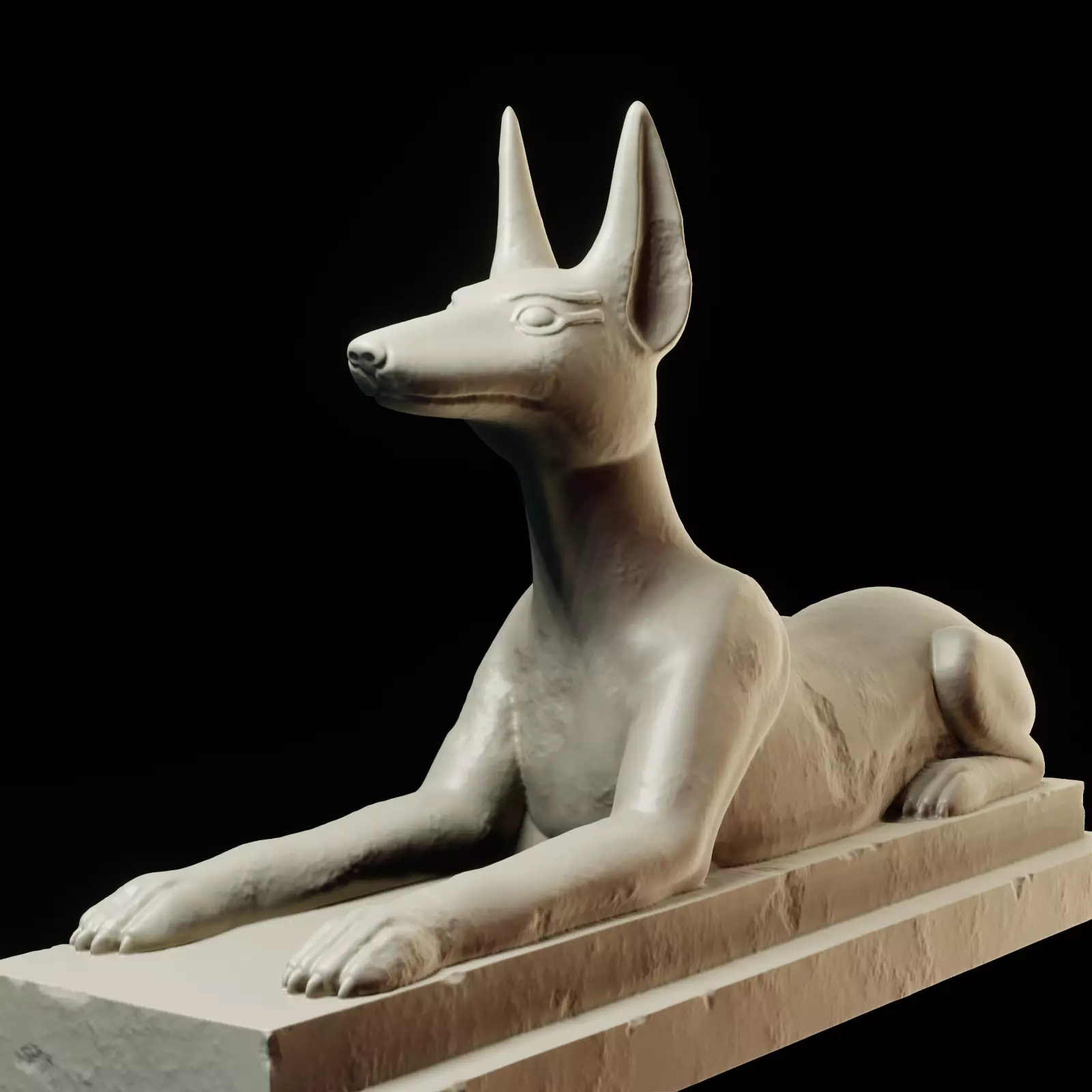 Anubis dog 3D print model_0