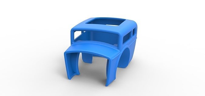 Shell of Front engine old school dragster Scale 1 to 25 3D print model 5