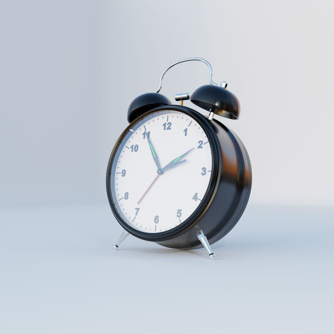 Analog Alarm Clock 3D model_2