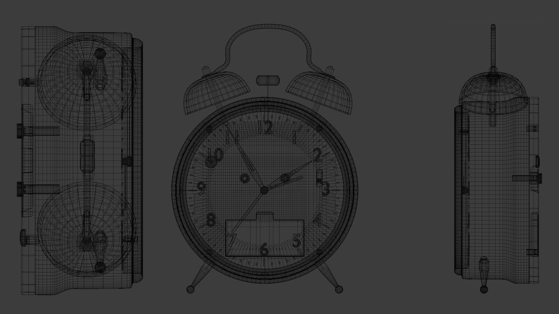Analog Alarm Clock 3D model_6