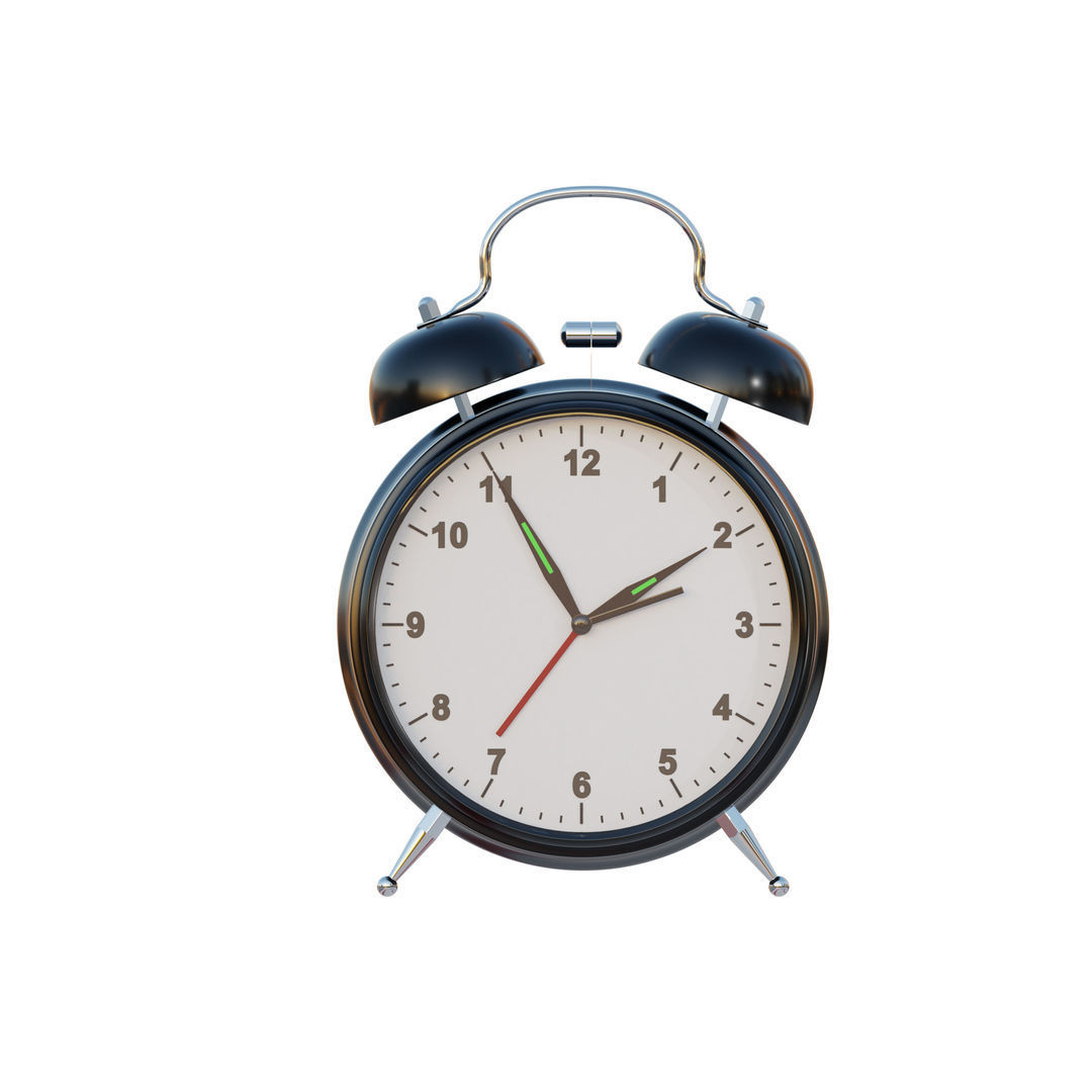 Analog Alarm Clock 3D model_1