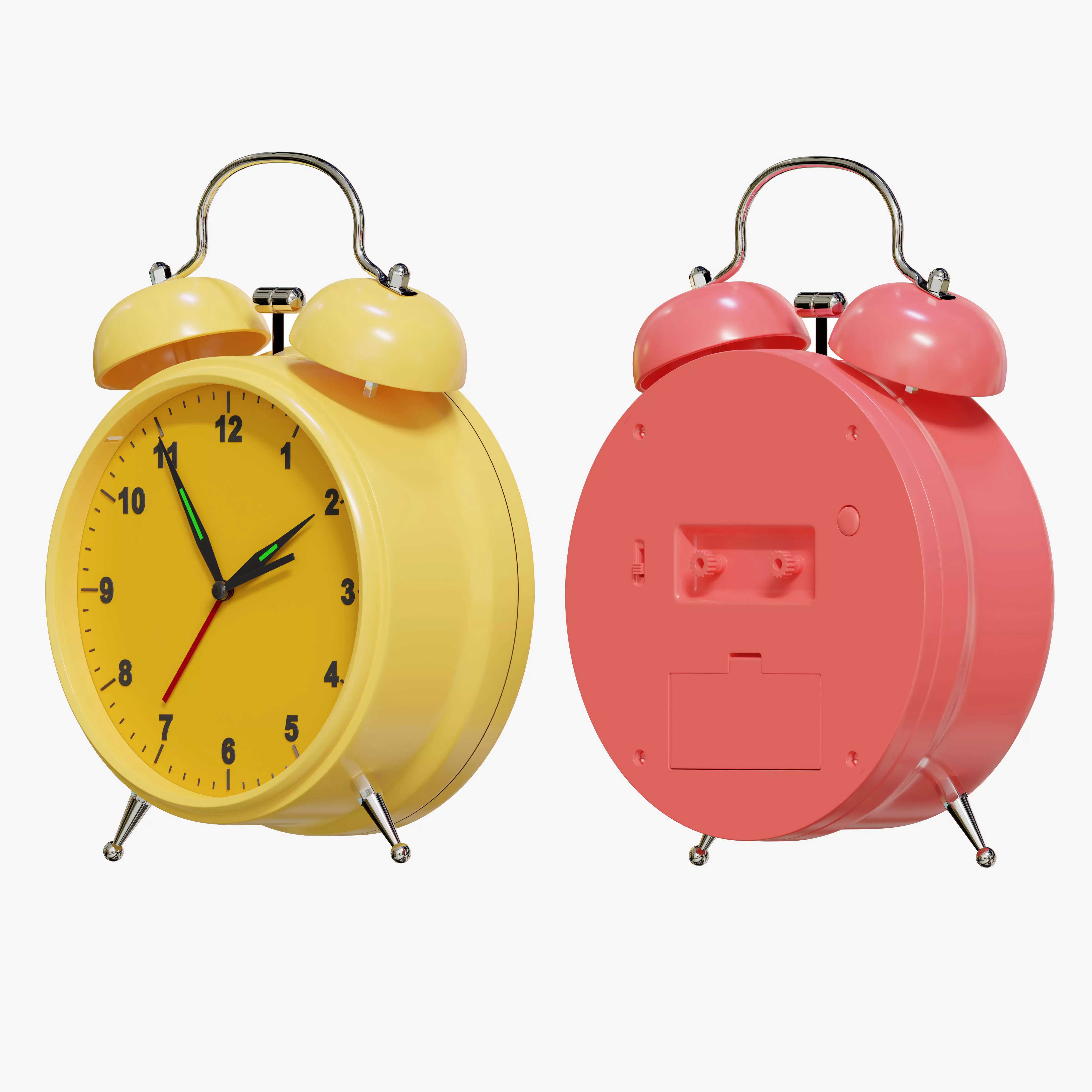 Analog Alarm Clock 3D model_0