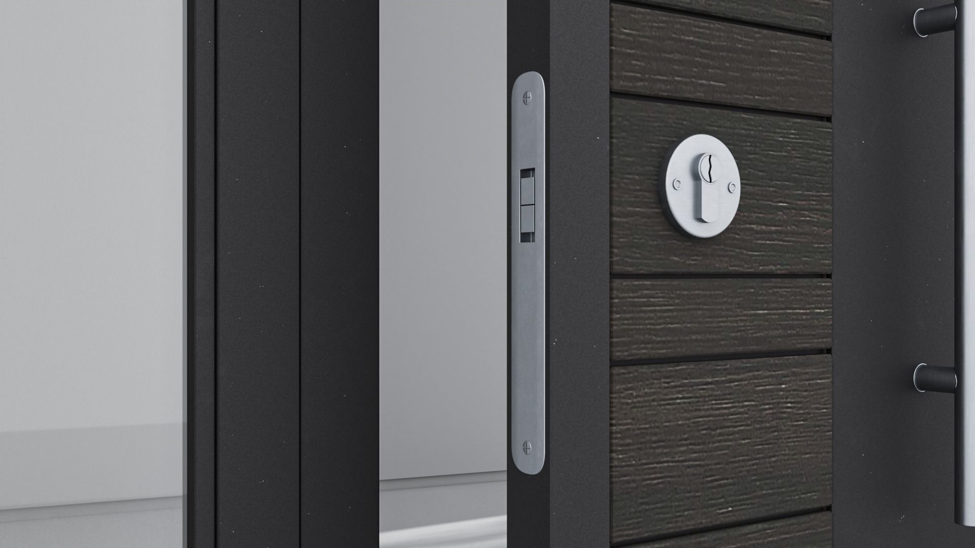 Aluminium door 66 3D model_4