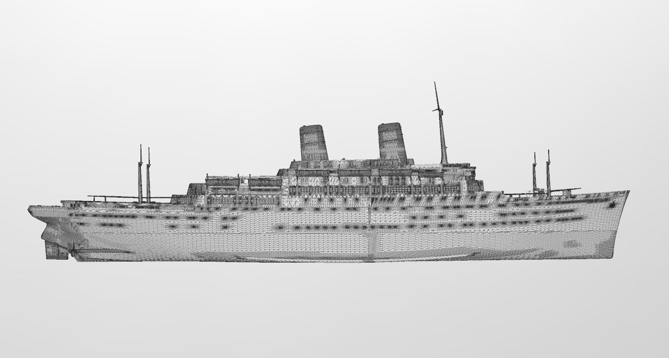 SS Constitution ocean liner cruise ship printable model 1951  3D print model_6