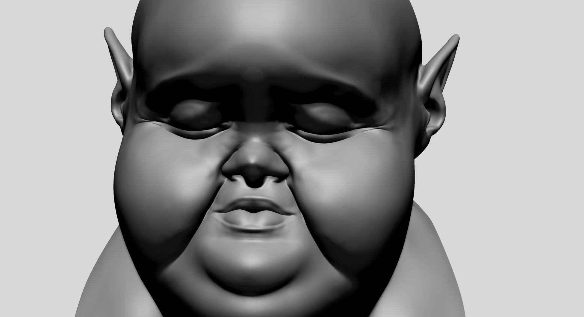 Creature Head Z 3D model_9