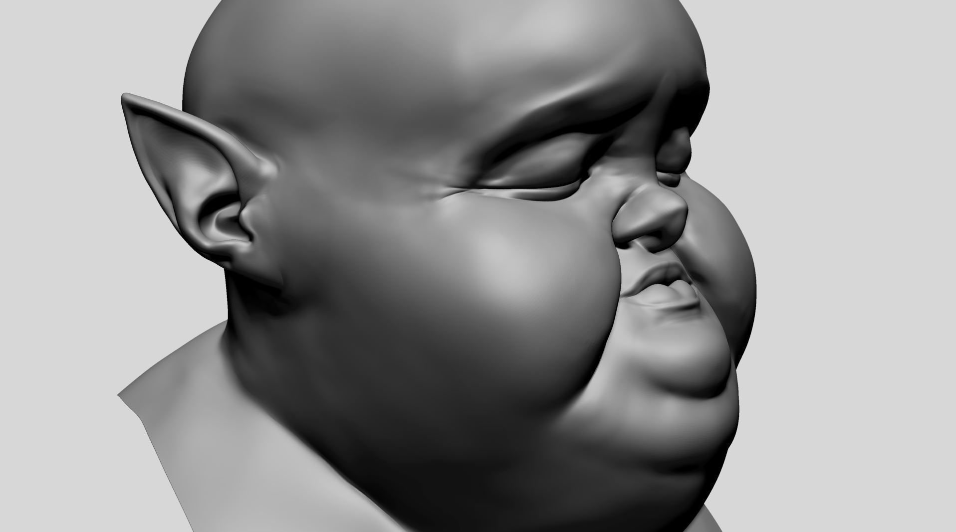 Creature Head Z 3D model_8