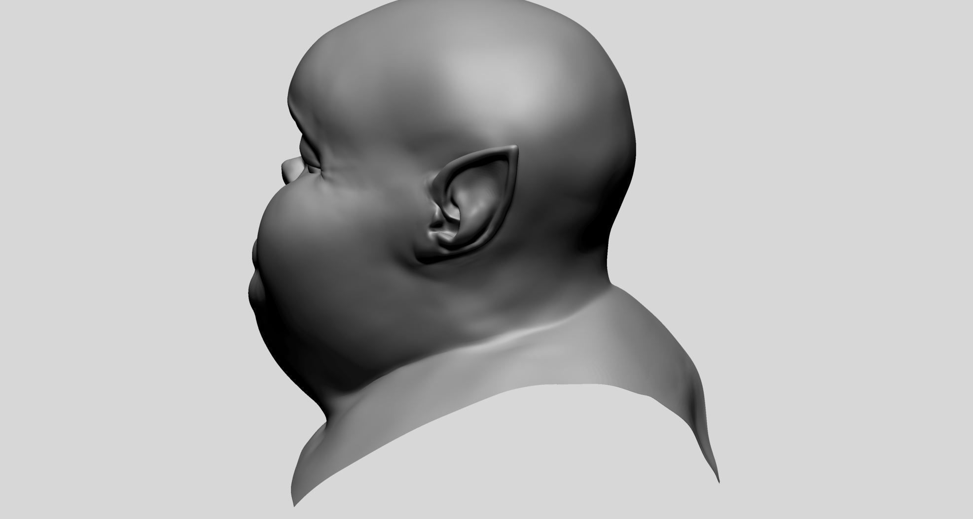 Creature Head Z 3D model_4