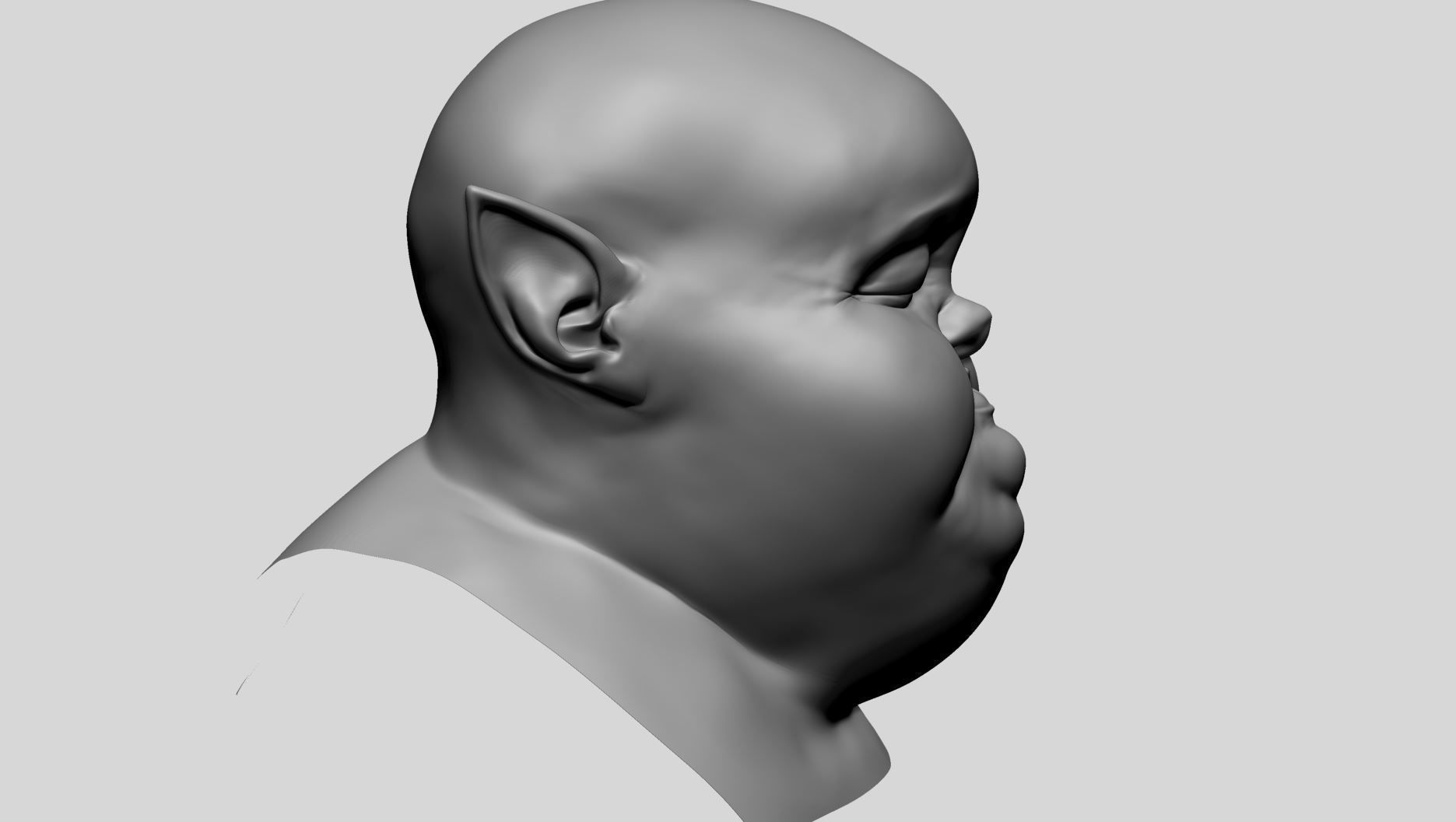 Creature Head Z 3D model_1