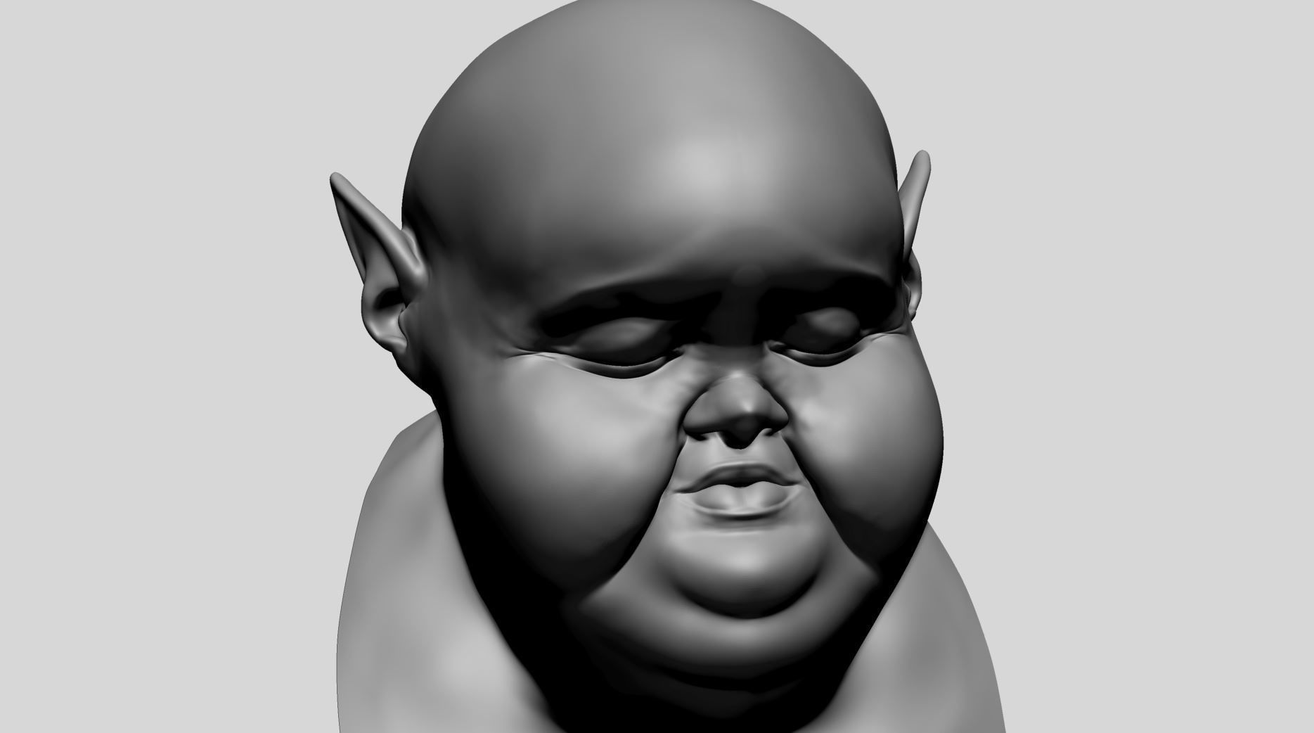 Creature Head Z 3D model_7