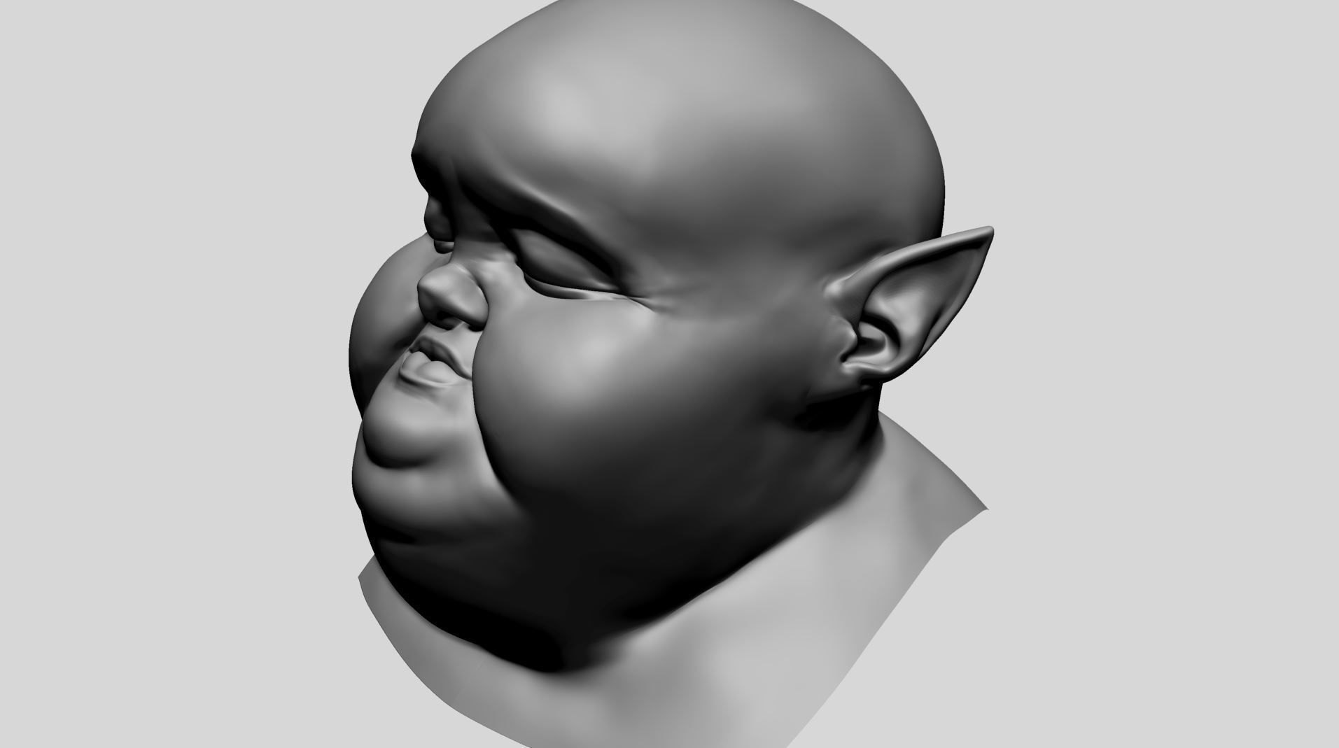 Creature Head Z 3D model_5