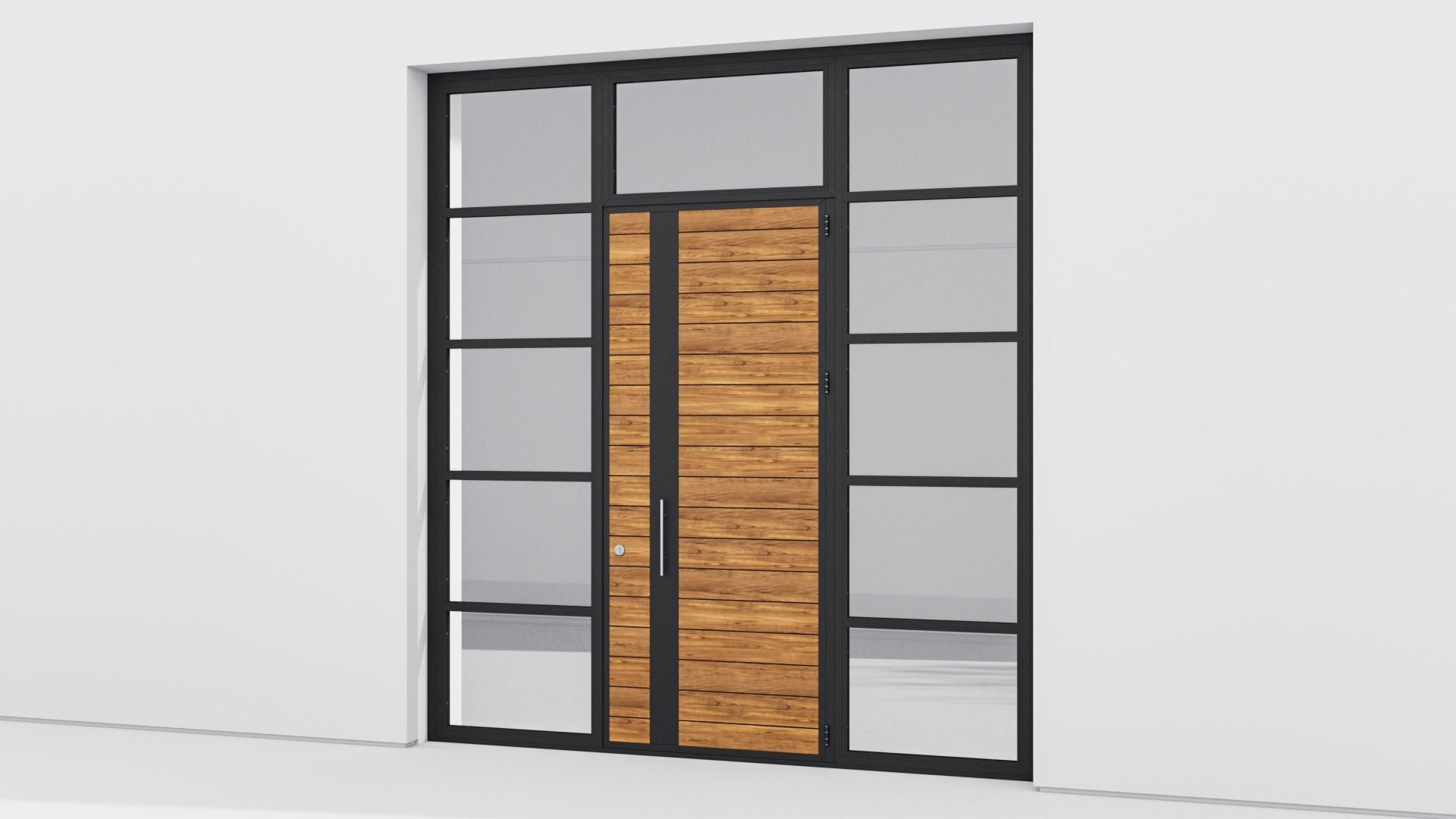Aluminium door 65 3D model_2