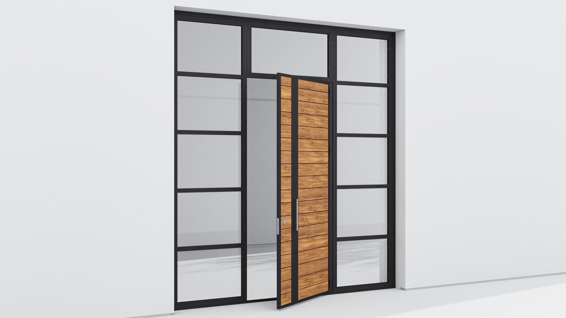 Aluminium door 65 3D model_3