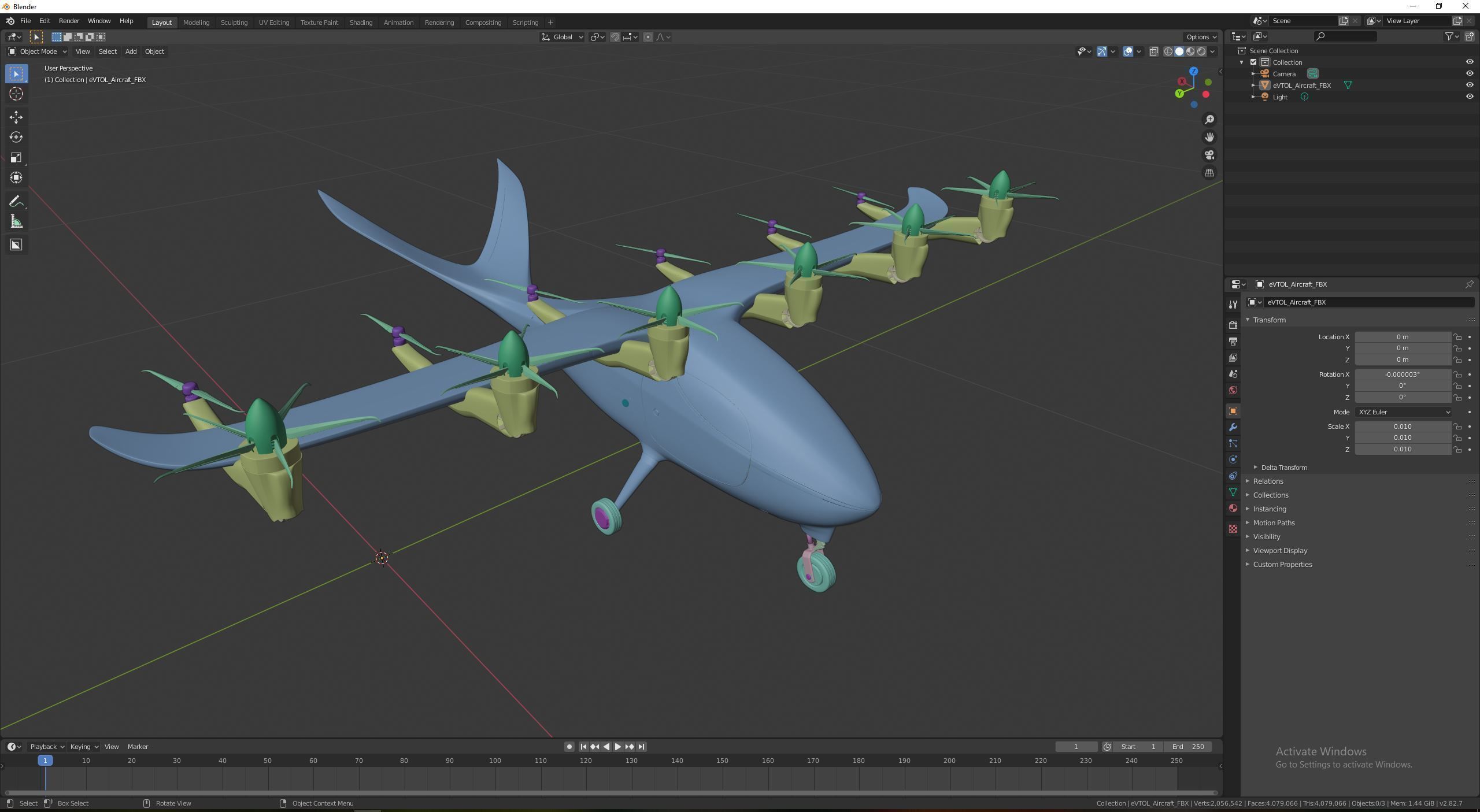 eVTOL Aircraft  3D model_9