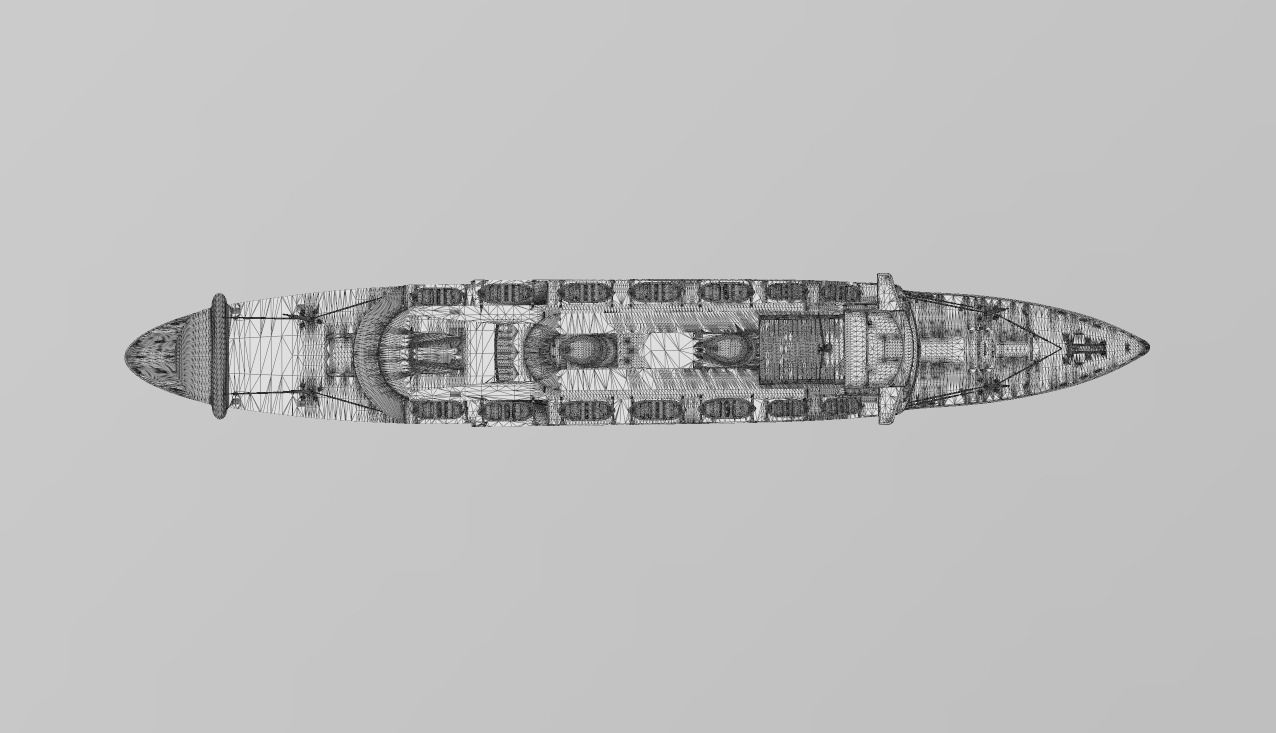 SS Constitution ocean liner cruise ship printable model 1959 3D print model_7