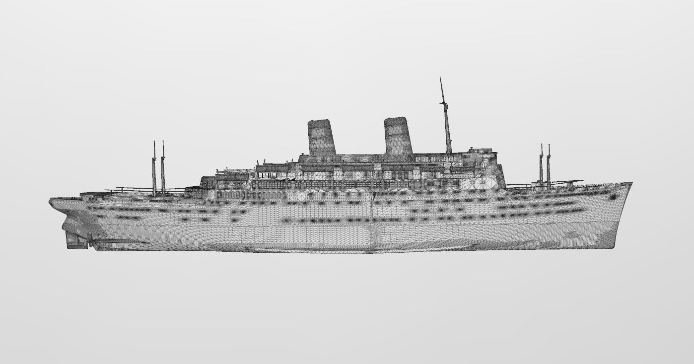 SS Constitution ocean liner cruise ship printable model 1959 3D print model_6