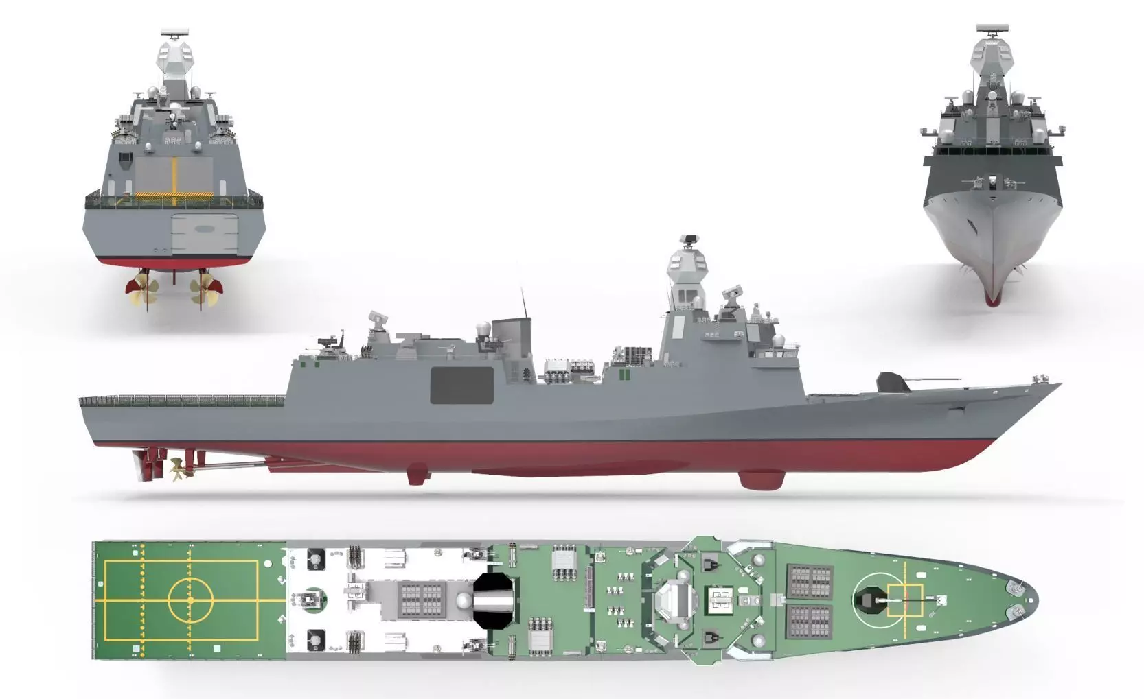 Frigate FFG X 3D model_0