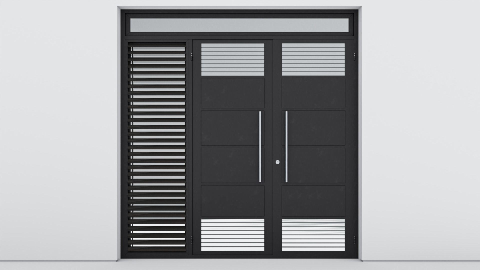 Aluminium door 64 3D model_1
