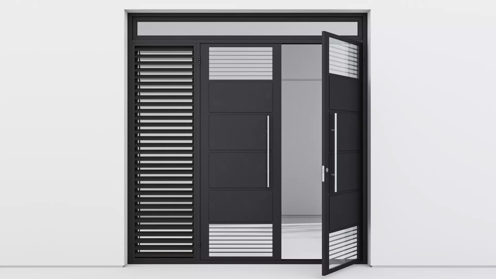 Aluminium door 64 3D model_0