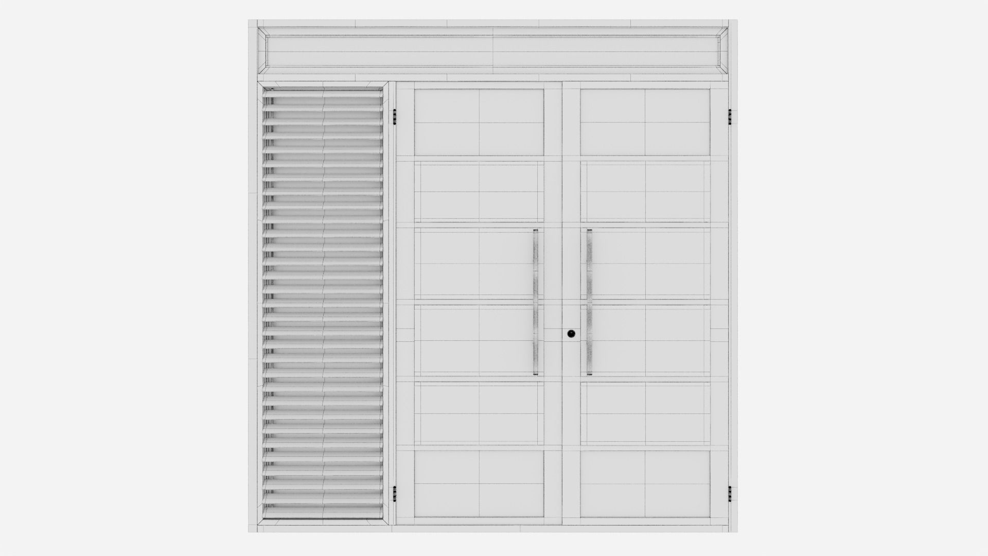 Aluminium door 64 3D model_5
