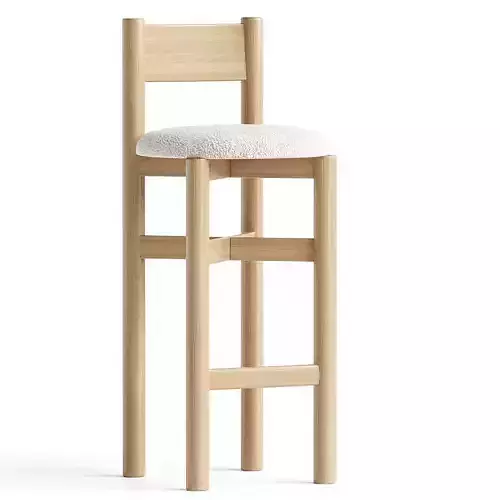 Teddy Bar Stool - Warm Oak