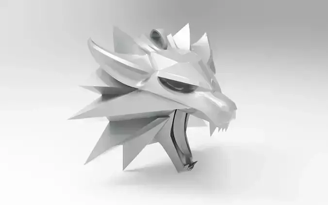 Wolf School Medallion From Witcher 3 Wild Hunt 3D print model