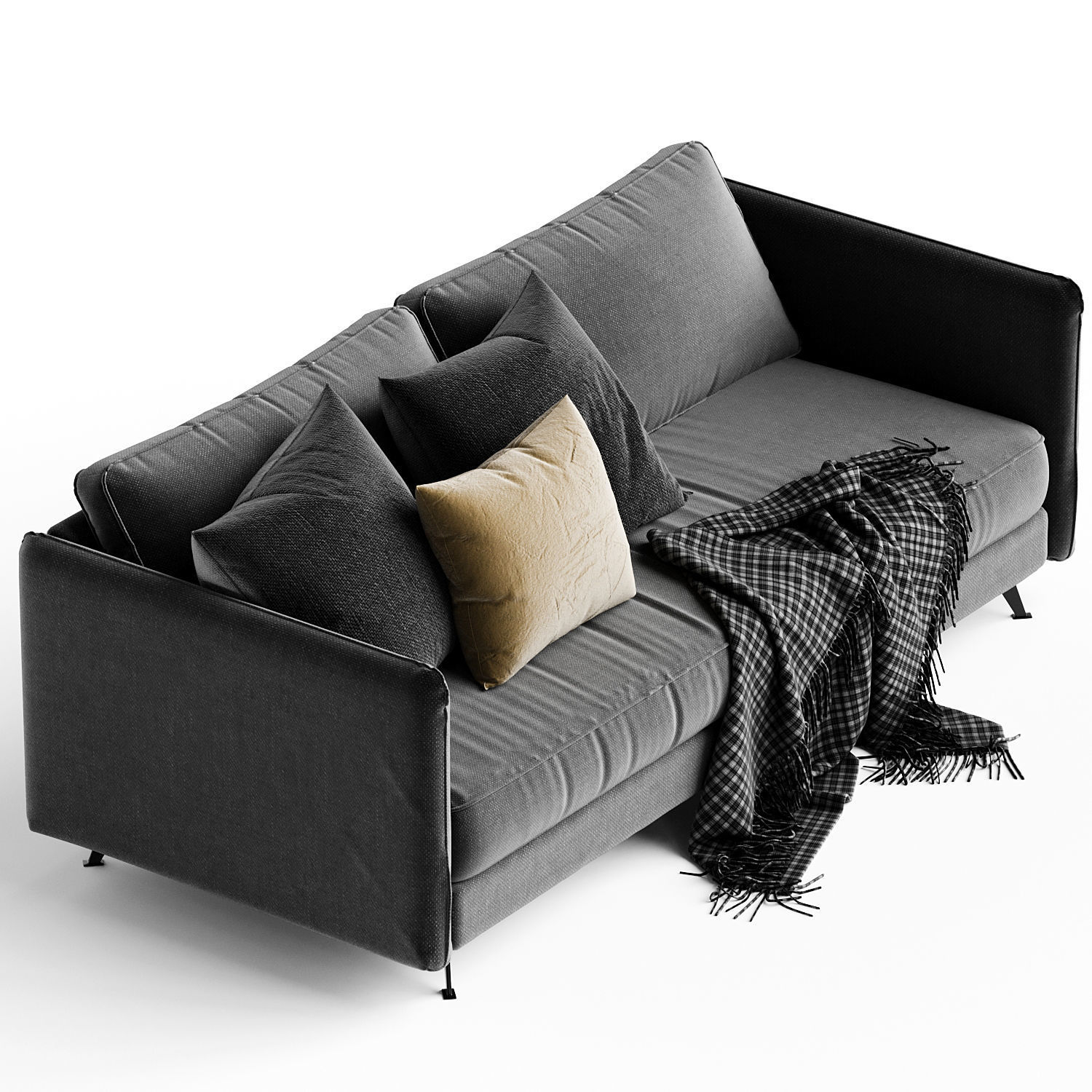 Sofia sofa 3 or 4 seater structural fabric 3D model_1