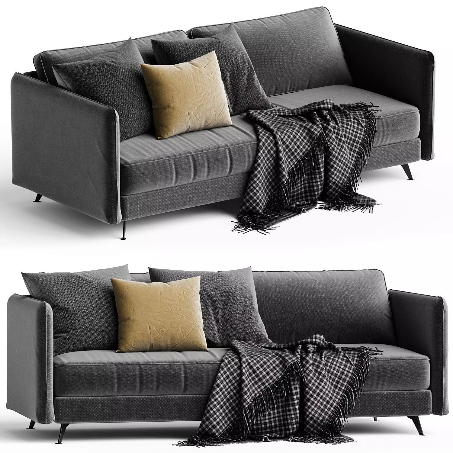 Sofia sofa 3 or 4 seater structural fabric 3D model_0