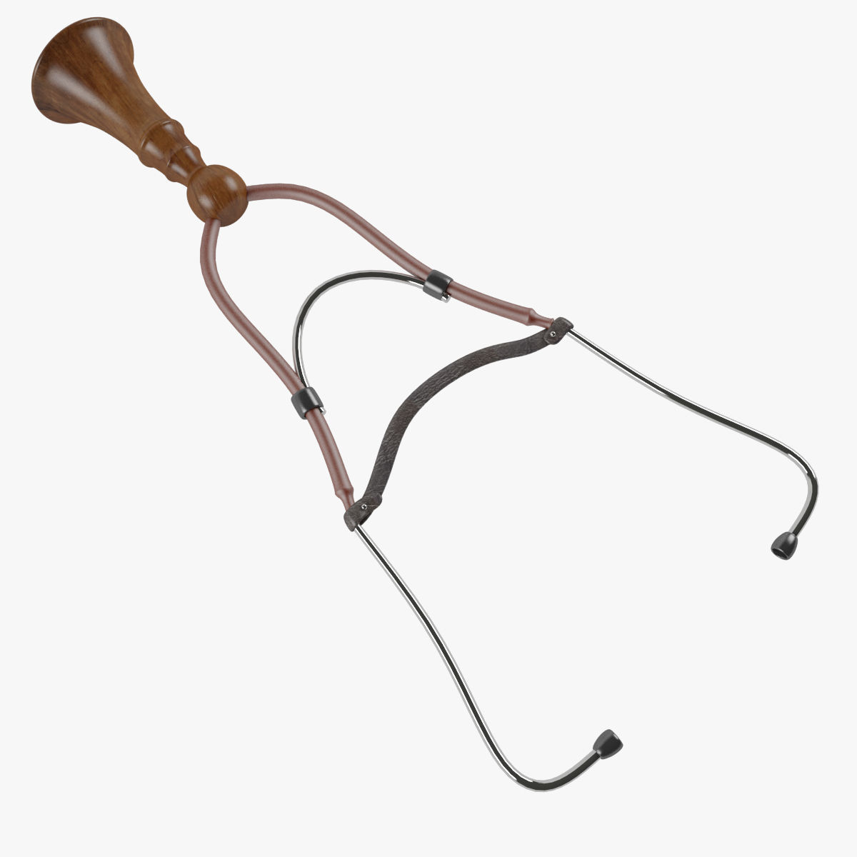 Old stethoscope 3D model_1