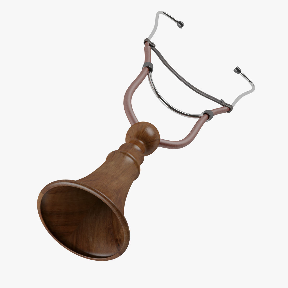 Old stethoscope 3D model_2