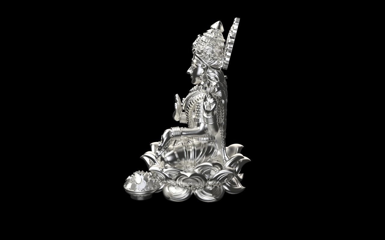 God Laxmi JI Sculpture 3D print model_3