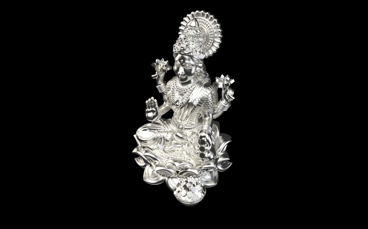 God Laxmi JI Sculpture 3D print model_1