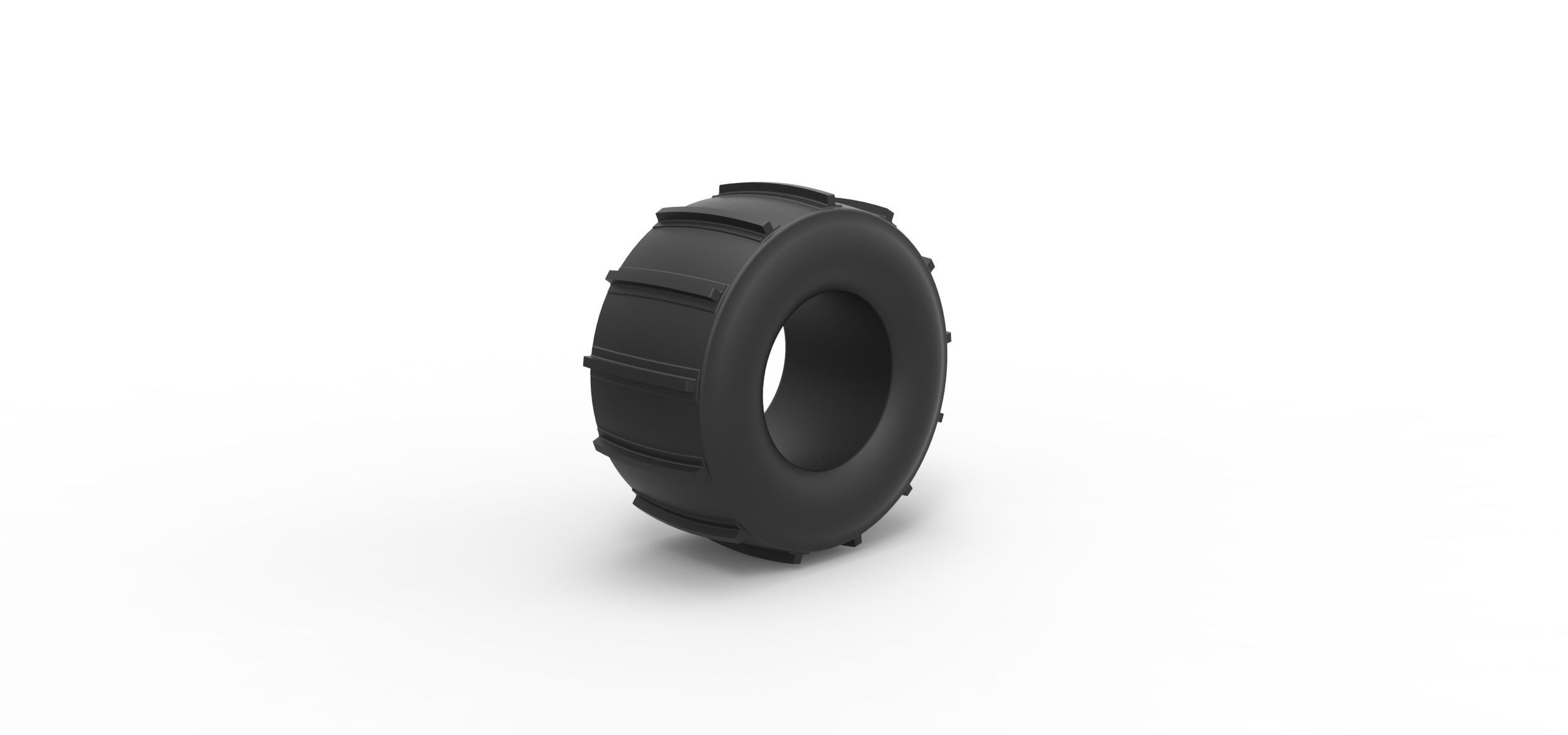 Dirt dragster rear tire 11 Scale 1 to 25 3D print model_1