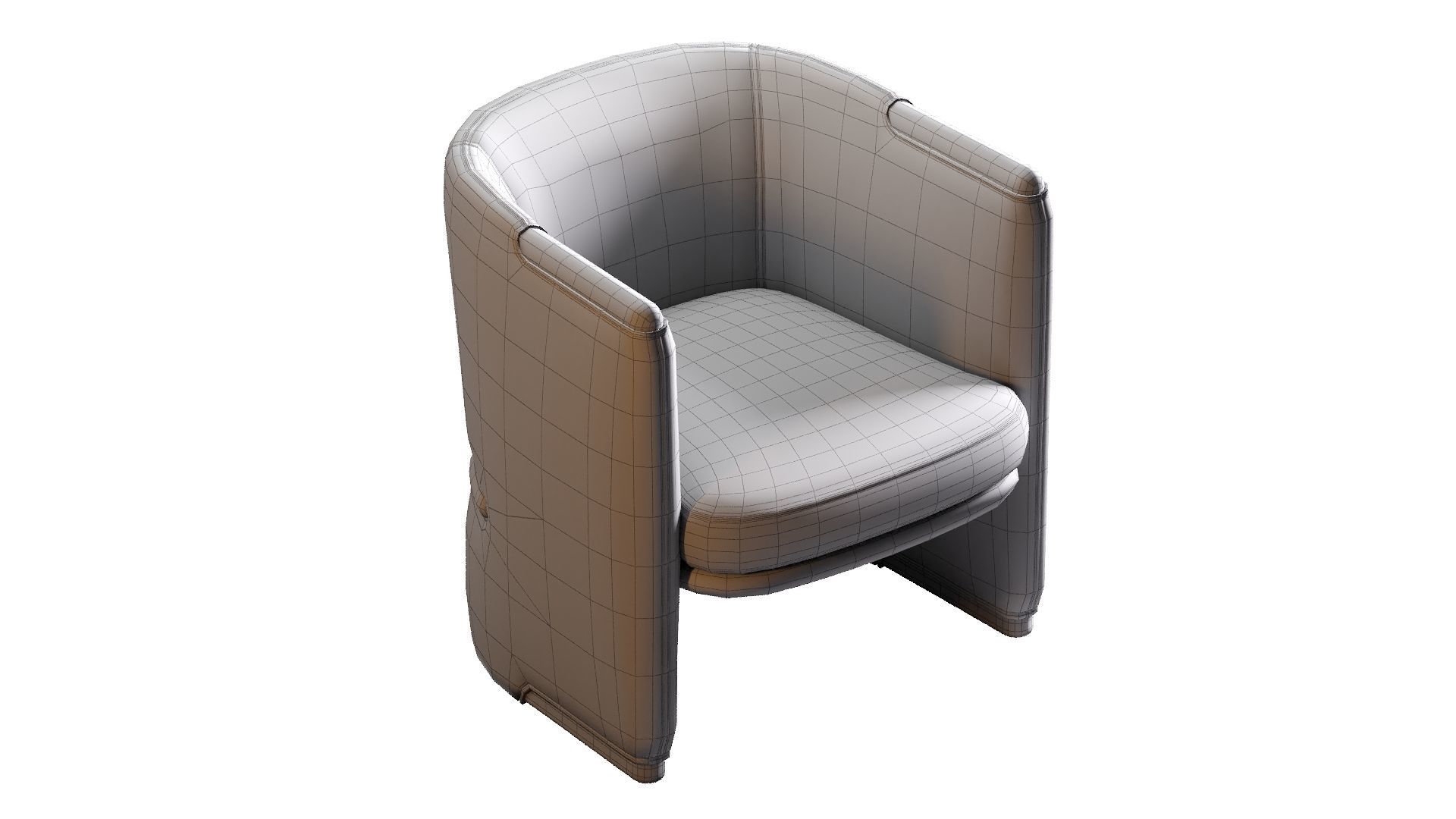 Low Poly OPUS Armchairs Giorgetti Low-poly 3D model_14
