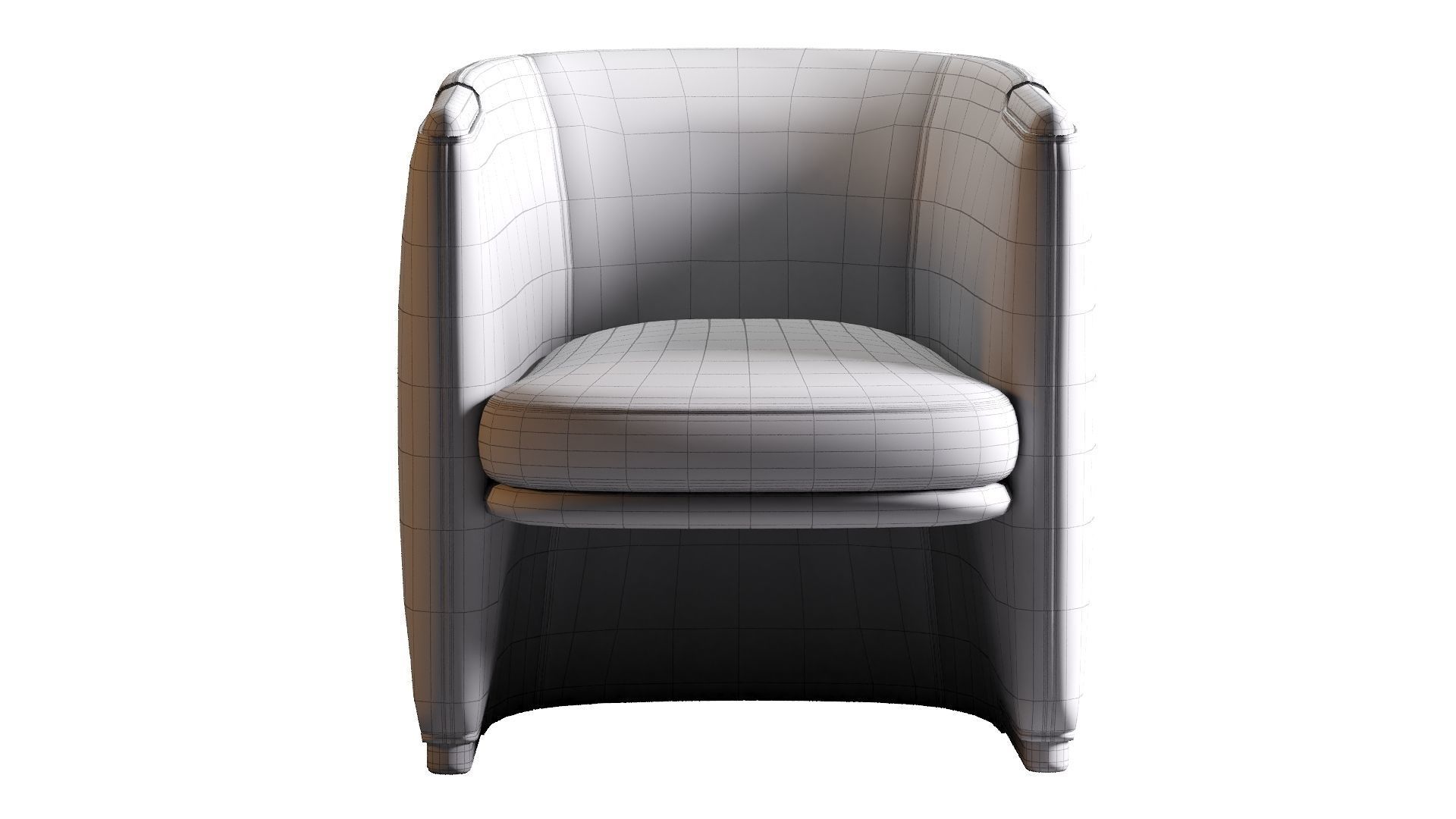 Low Poly OPUS Armchairs Giorgetti Low-poly 3D model_12