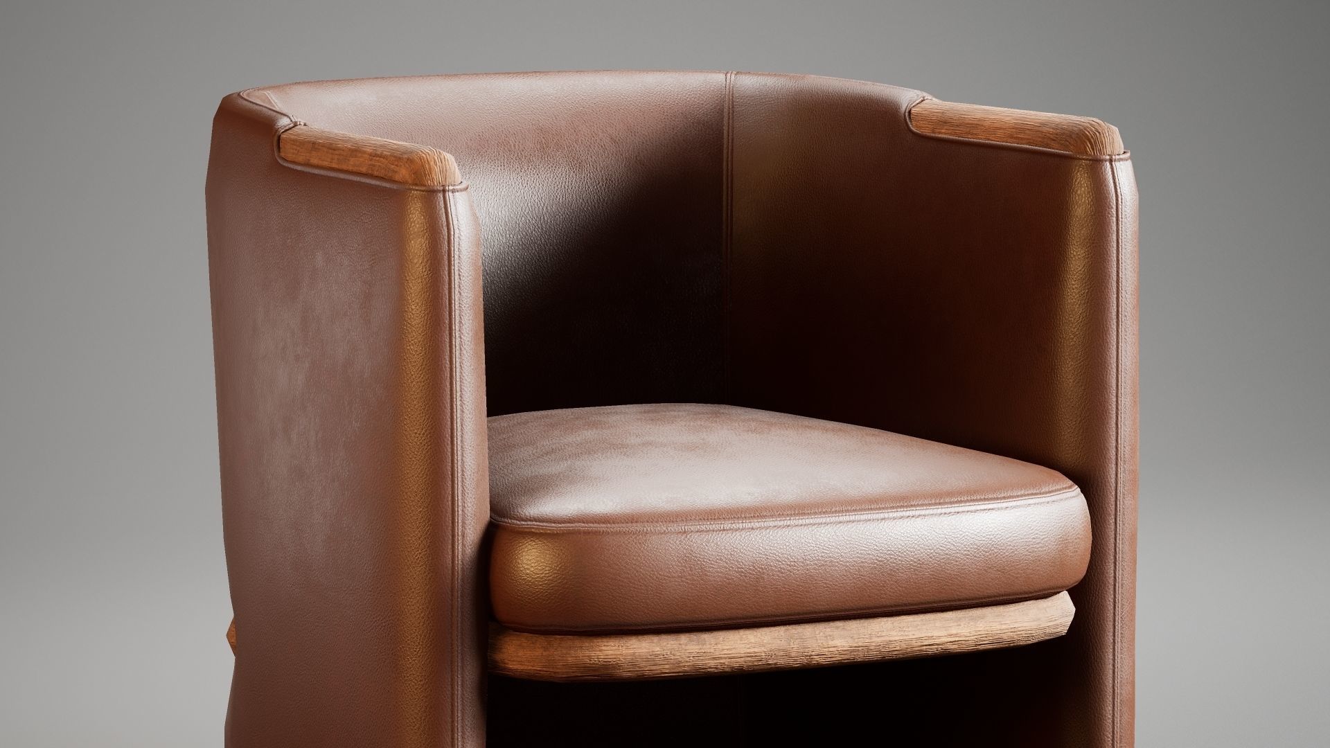 Low Poly OPUS Armchairs Giorgetti Low-poly 3D model_1