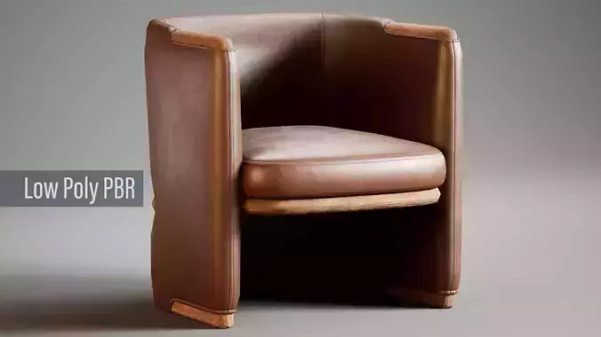 Low Poly OPUS Armchairs Giorgetti Low-poly 3D model