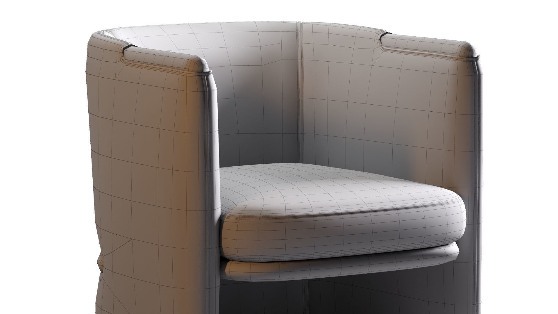 Low Poly OPUS Armchairs Giorgetti Low-poly 3D model_17