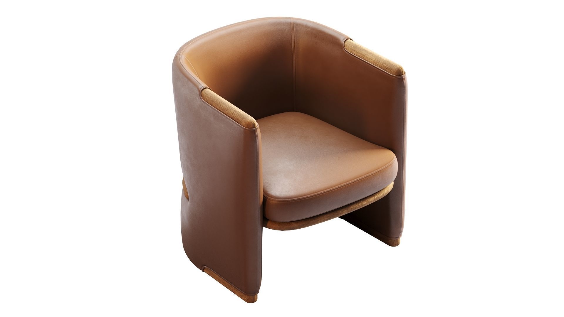 Low Poly OPUS Armchairs Giorgetti Low-poly 3D model_5