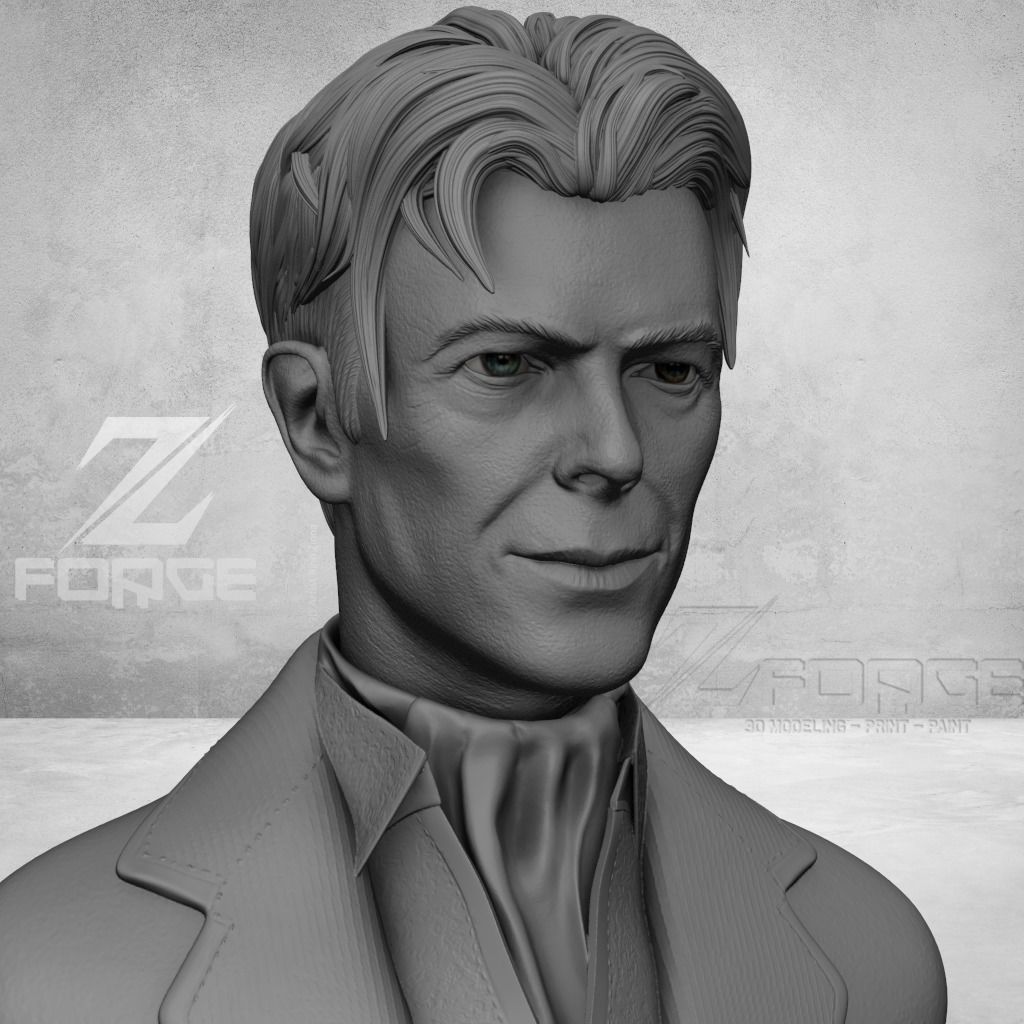 David Bowie Bust 3D Printable -Tested- 3D print model_7