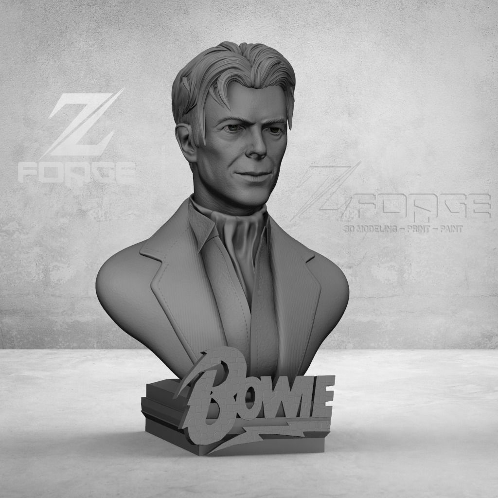 David Bowie Bust 3D Printable -Tested- 3D print model_3