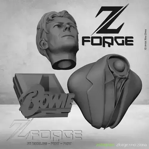 David Bowie Bust 3D Printable -Tested-