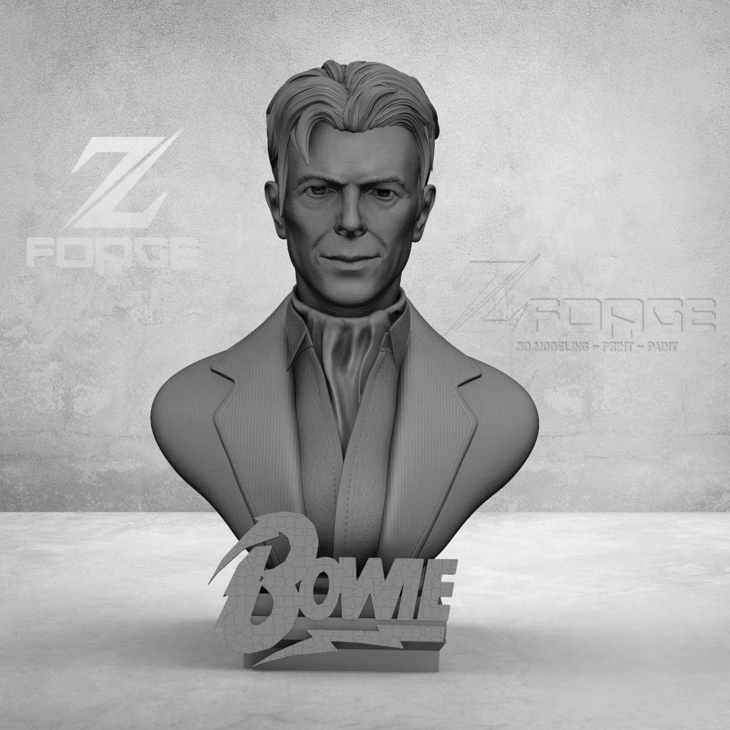 David Bowie Bust 3D Printable -Tested- 3D print model_6