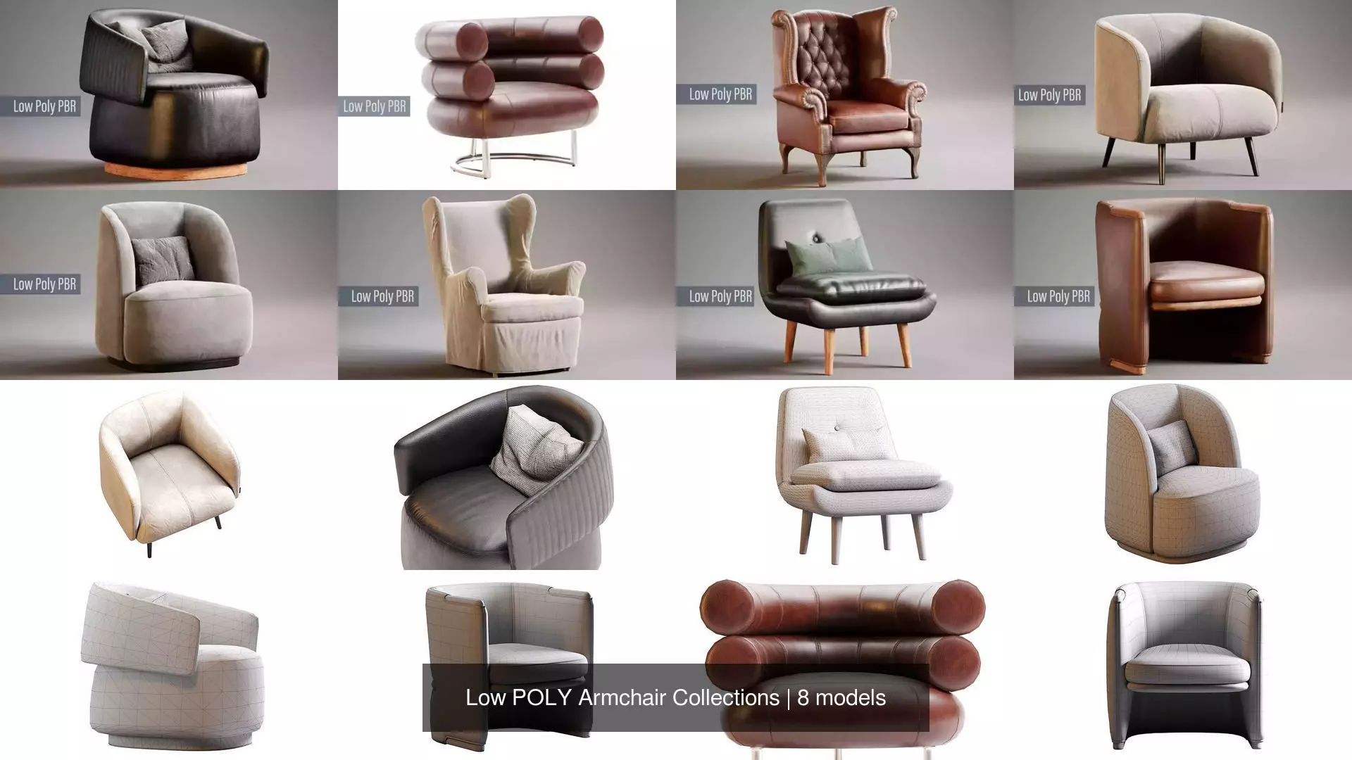 Low POLY Armchair Collections _1