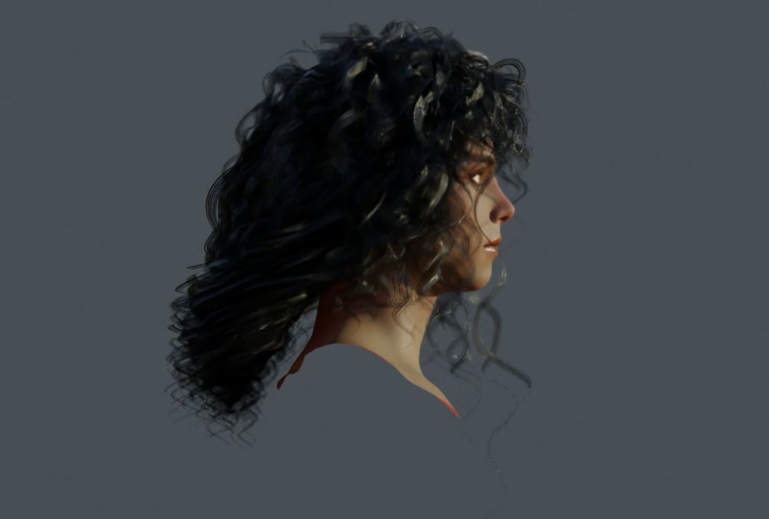 Michael Jackson rigged head  3D model_4