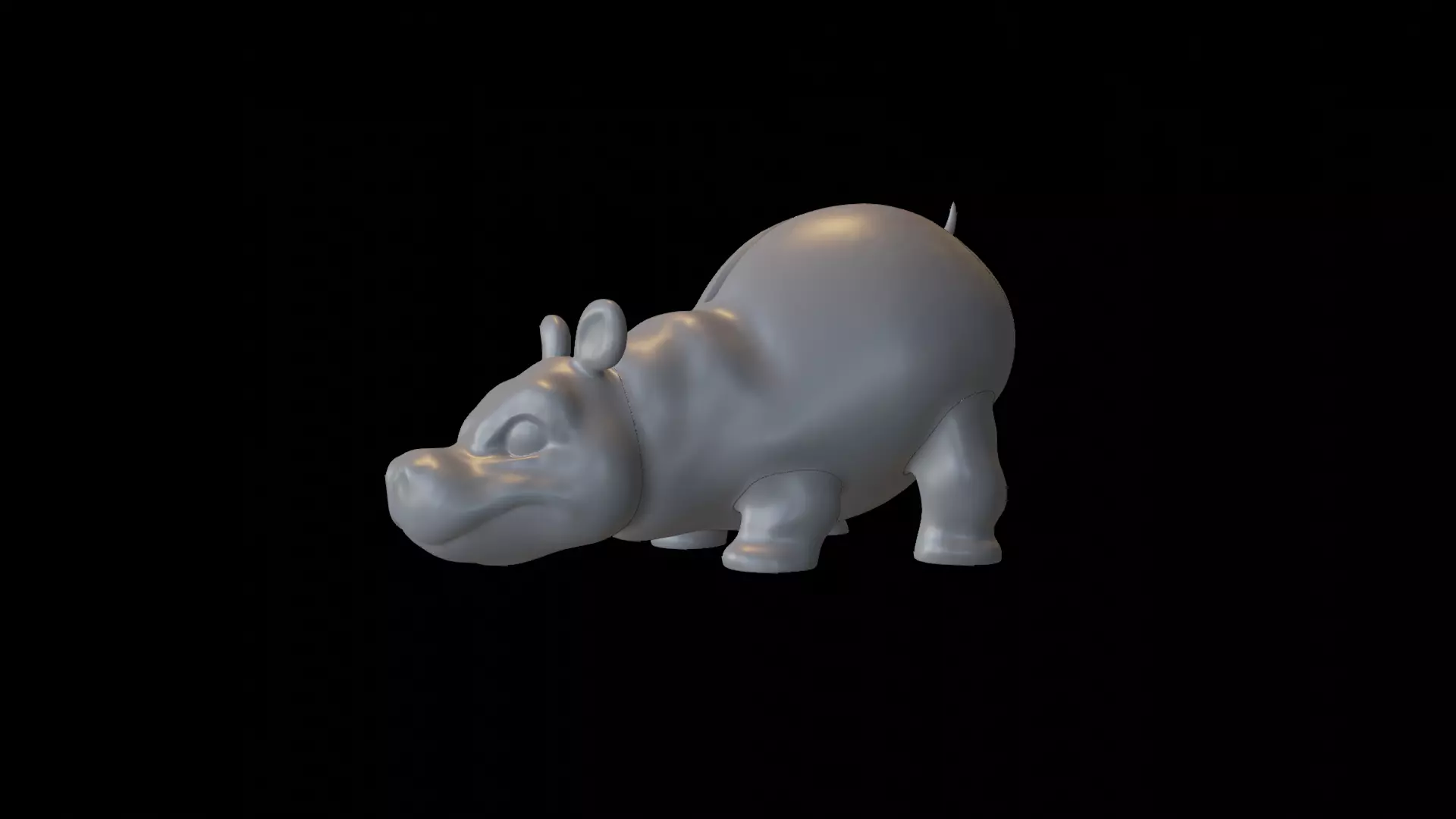 Hippopotamus rhinoceros 3D print model
