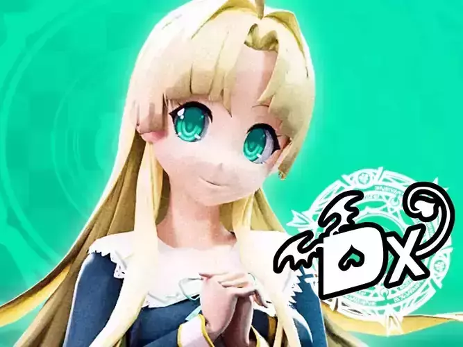 Highschool DxD - Asia Argento MMD Model DELUXE Low-poly 3D model