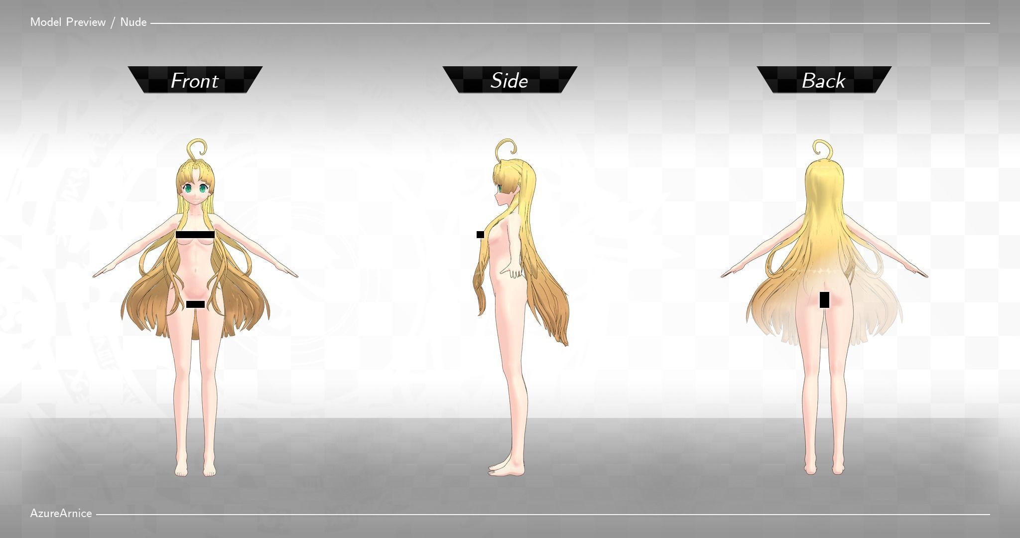 Highschool DxD - Asia Argento MMD Model DELUXE Low-poly 3D model_9