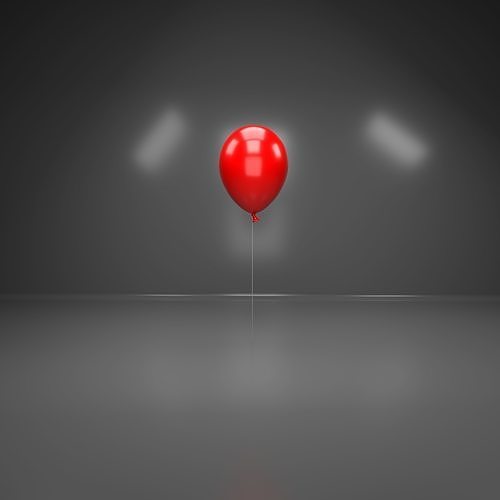 balloon on stick Low-poly 3D model