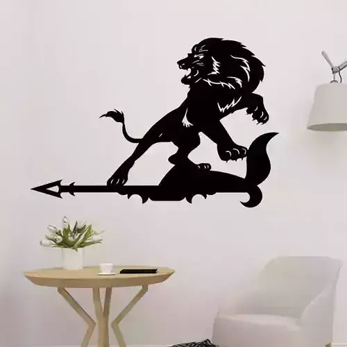 Lion With Arrow 2D Decor